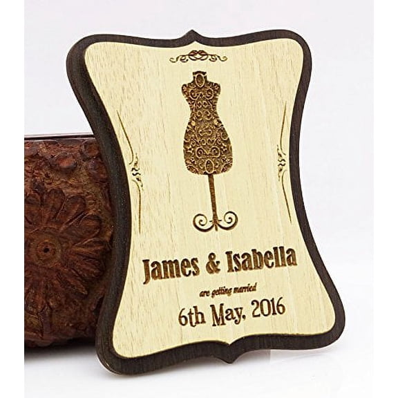 30 Save The Date Wooden Magnet Custom Engraved Wooden Magnet Rustic Wedding Announcements Idea