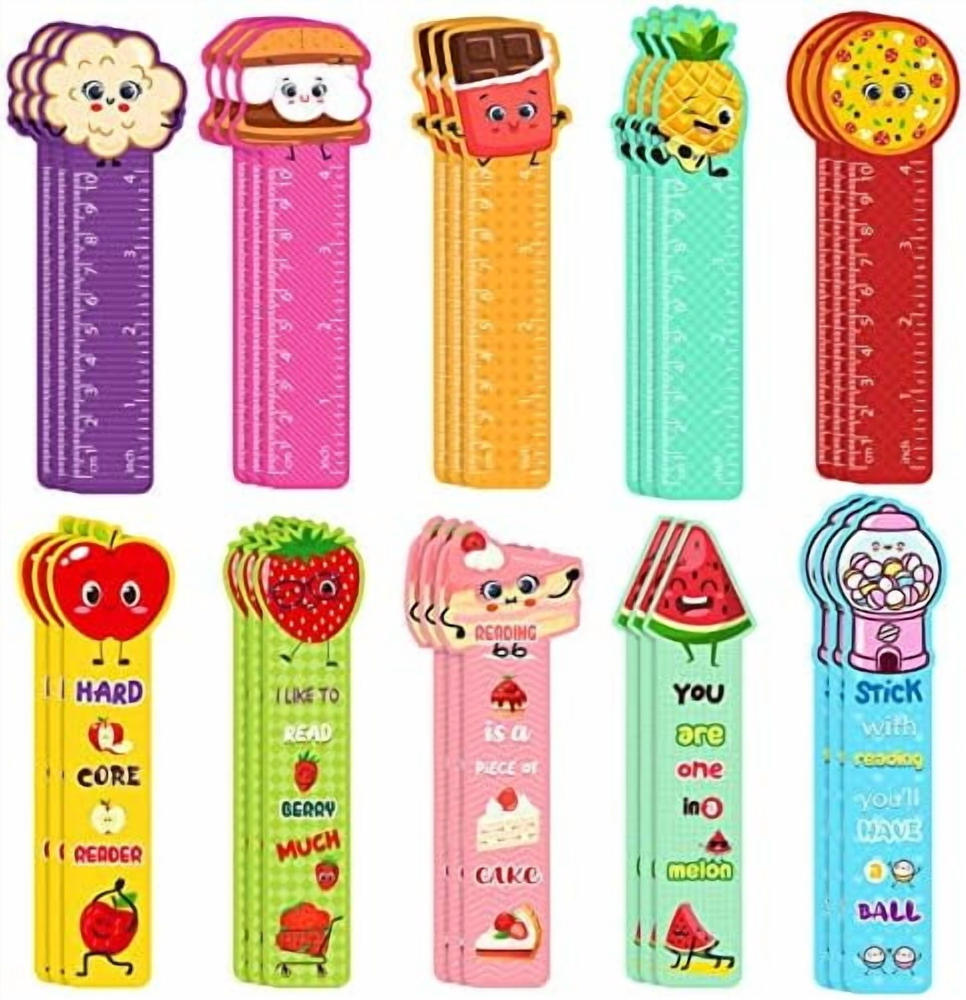 30 Scented Bookmarks - Ruler, Scratch & Sniff, Fruit & Food Themes ...