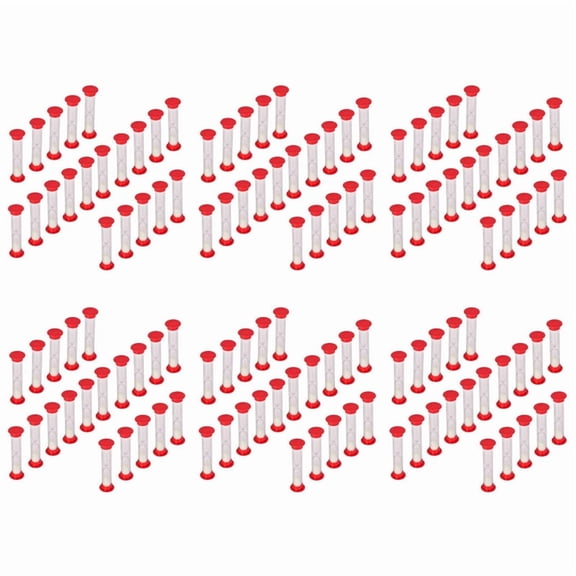 30 Sec Sand Timer Hourglass Sandglass Clock Countdown Bulk Toy Set Kids Games Pack of 120 (White Sand),120 x Sand Timer,red