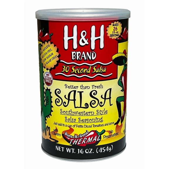 30 Second Salsa Seasoning Mix - Thermal, (16-oz. Can Makes 26, 15-oz. Batches of Salsa, 1.15-Each)