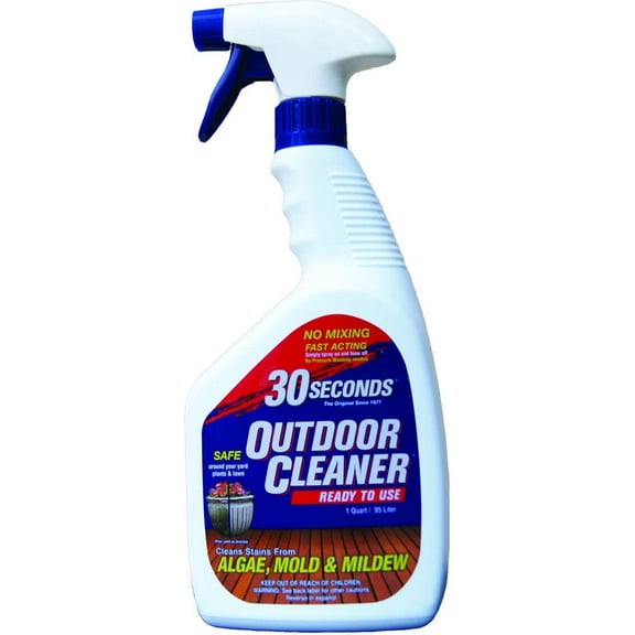 30 Seconds 1Q30S Biodegradable Outdoor Cleaner, 1 gal, Bottle, Light Yellow, Liquid