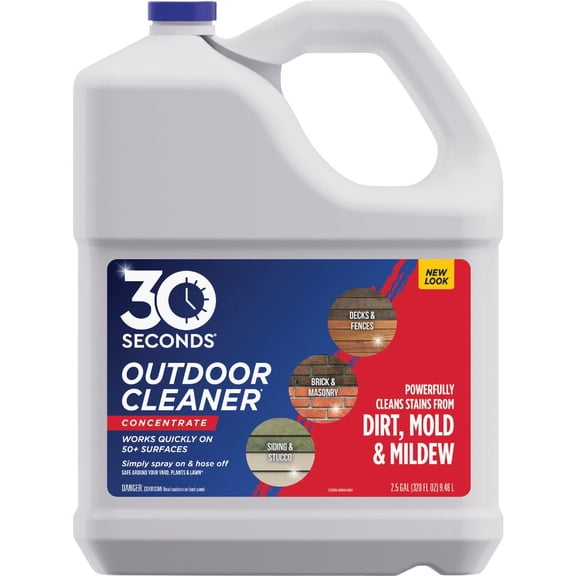 30 Seconds 2.5G30S Biodegradable Concentrated Outdoor Cleaner, 2.5 gal, Light Yellow, Liquid 2