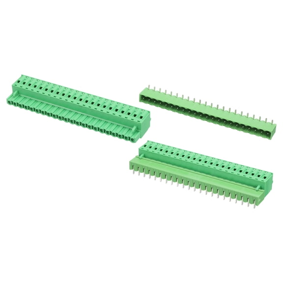 Uxcell 2 Set 22-Pin 5.08mm/0.2" Pitch PCB Mount Screw Terminal Green