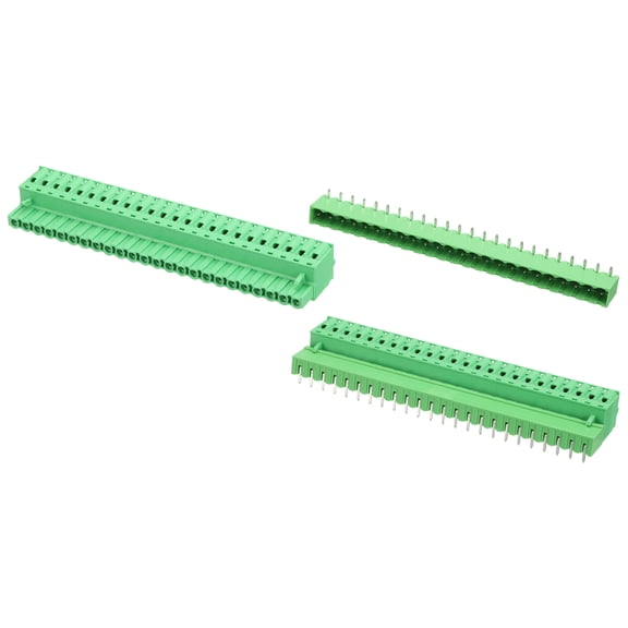 Uxcell 2 Set 24-Pin 5.08mm/0.2" Pitch PCB Mount Screw Terminal Green