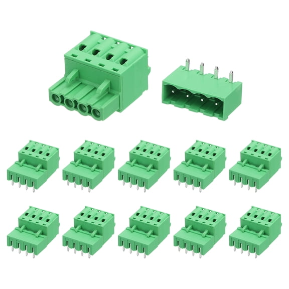 Uxcell 5 Set 8-Pin 5.08mm/0.2" Pitch PCB Mount Screw Terminal Green