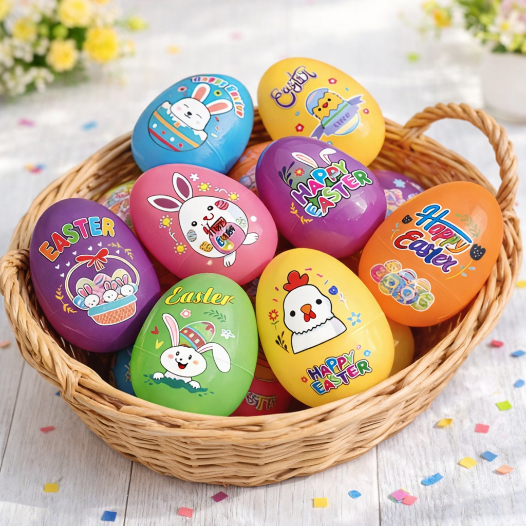 30 Set Plastic Easter Egg Shells with Removable Lids, Perfect As Easter ...