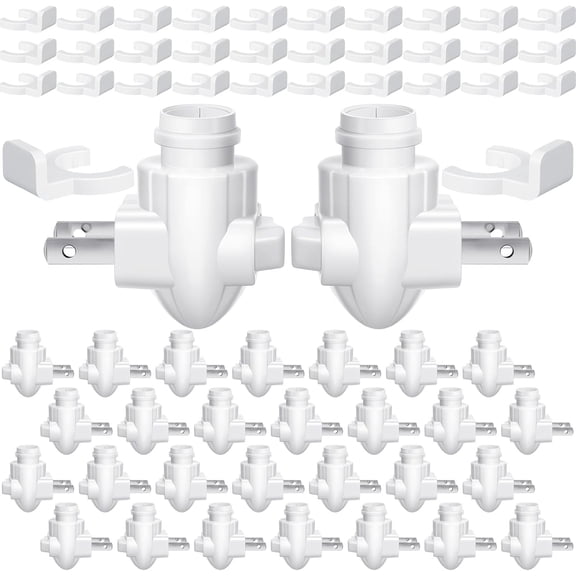 30 Set Plug In Night Light Module with Shade Mounting Clip and Rotating Base White Bestseling