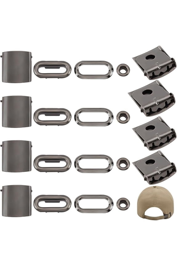 30 Set Stainless Steel Cap Buckle Adjustable Baseball Cap Buckle with Perforation for Baseball Cap Hole Size: 5mm colorful DIY