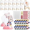 thumbnail image 1 of 30 Set Valentine's Gift Mini Painting Set Heart Shape Canvas Wooden Easel, Watercolor Paint and Brush Kit with Valentines Cards for Exchange Gifts Party Favor Art Supplies Beginner Painting, 1 of 7