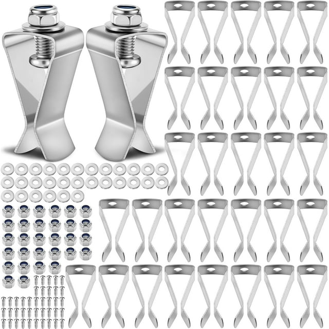 30 Set Window Well Cover Clips Outside 1.4 x 0.7 x 0.5 Inch Egress