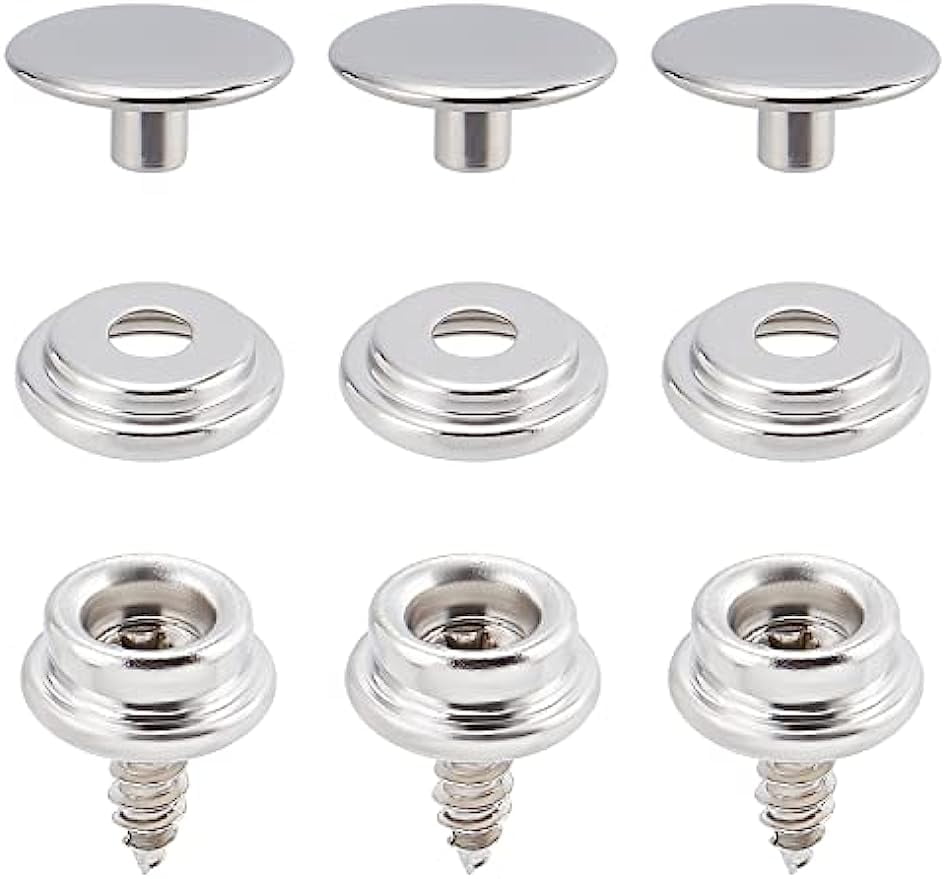 30 Sets 3 8 Stainless Steel Marine Grade Snap Button Canvas Snaps Kit Fastener Screw Mental Snap Screw Stud