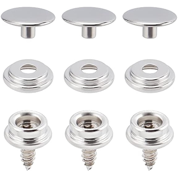 30 Sets 3 8 Stainless Steel Marine Grade Snap Button Canvas Snaps Kit Fastener Screw Mental Snap Screw Stud