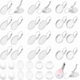 thumbnail image 1 of 30 Sets 3 Styles Leverback Earring Jewelry Kits DIY Cabochon Earring Making Stainless Steel LeverBack Earring Base Round Earring Blanks with 14mm Cabochons for DIY DIY Jewelry Making, 1 of 6