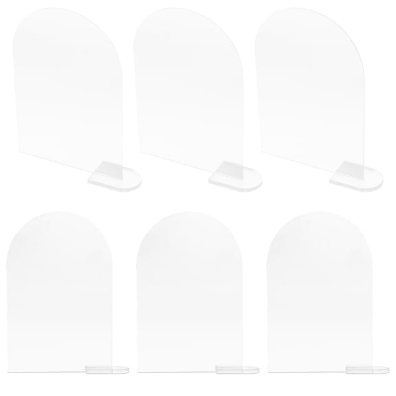 30 Sets Birthday Party Decoration Semicircular Seat Sign Dining Table Acrylic Place Cards Invitations Blanks Number