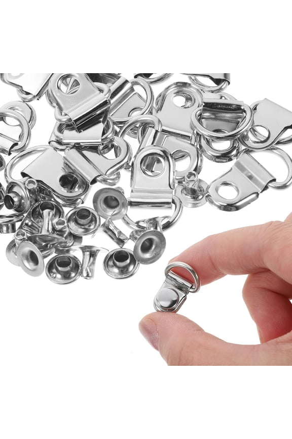 30 Sets Boot Lace Hooks Metal Loop Ring Shoe Eyelets Buckle with Rivets for Climb Hiking Shoes Safety Work Boots