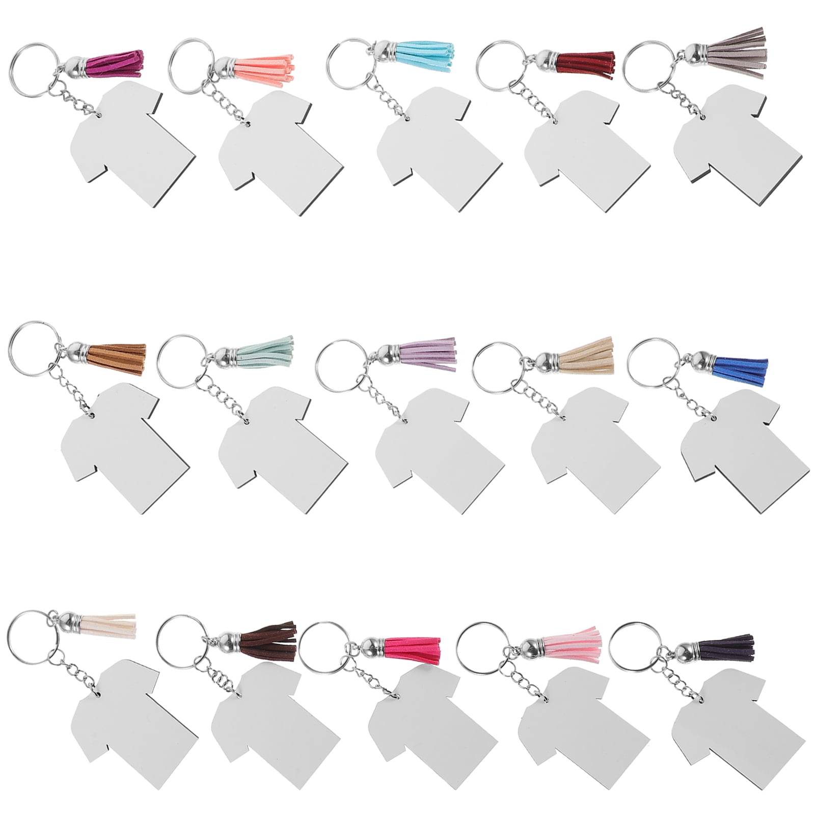 30 Sets Heat Transfer Pendant Keychain Making Supplies Sublimation