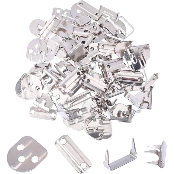 30 Sets Metal Hooks and Eyes Closure No Sew Silver Hooks Trouser Fasteners Silver Hook and Bar Stainless Steel Clasp DIY