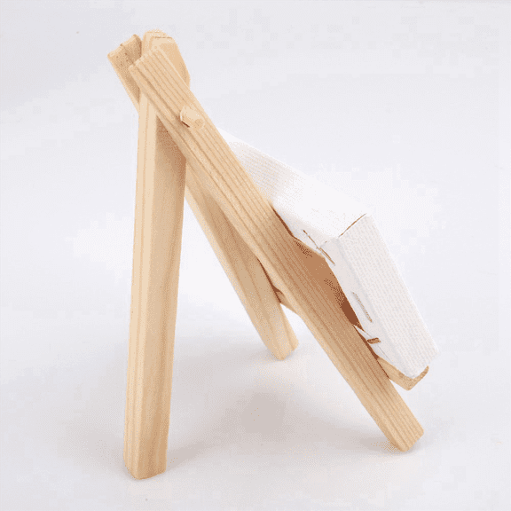 30 Sets Mini Display Easel with Canvas 8X8cm Wedding Table Numbers Painting Hobby Painting Craft