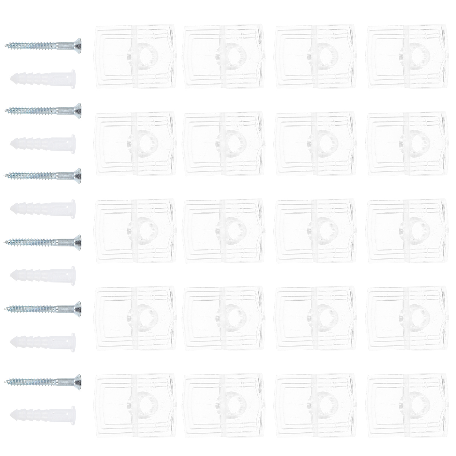 30 Sets Mirror Holder Clips Glass Panel Retaining Clips Glass Shelf