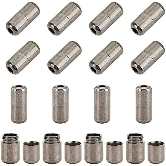 30Sets No Tie Shoelaces Tieless Brass Lock Shoelace Buckle Laces Metal Connector Turnbuckle Shoe Lace Tips Replacement End