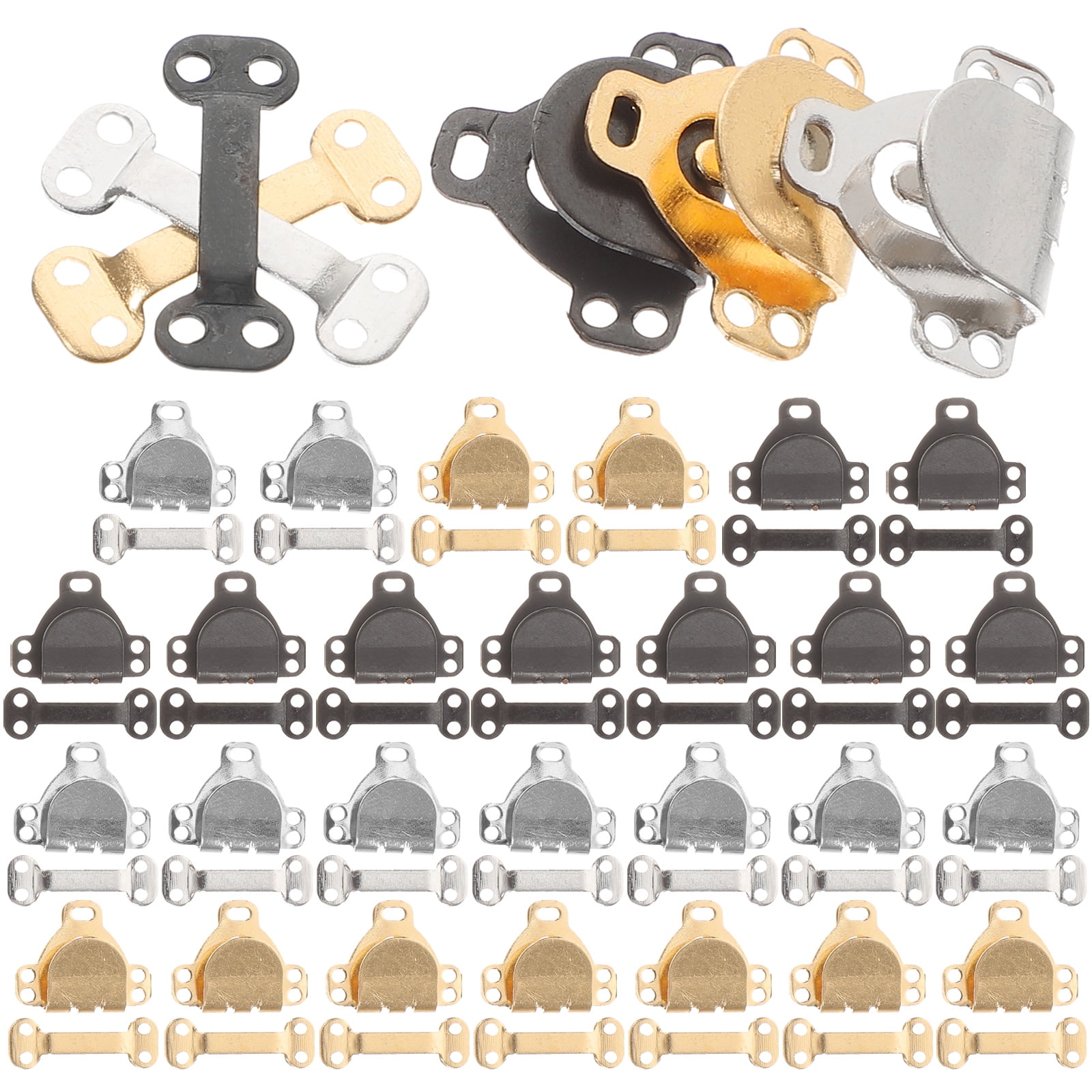 30 Sets Sewing Hooks and Eyes Pants Closure Fastenings for Skirt Dress