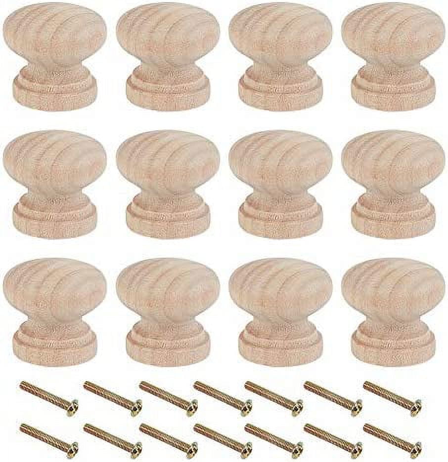 30 Sets Unpainted Wooden Drawer Knob 4/5 Inch Tall Natural Wood Knobs  Marshroom Wood Finials for Cabinet Furniture Drawer Knobs Pulls Handles -  Walmart.com, image size:906x936