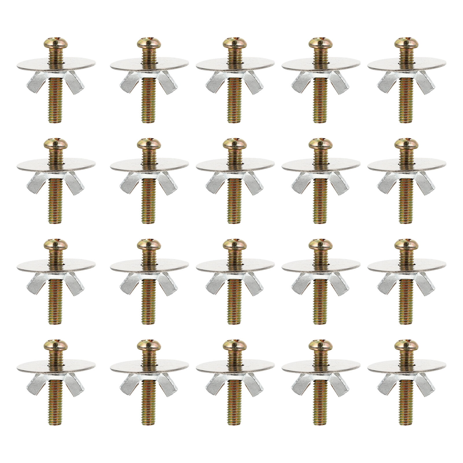 30 Sets Wing Nuts Flat Washers Screws Bird Nest Fasteners Breeding Box