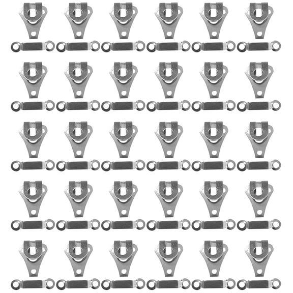 Sewing Hook and Eye Latch for DIY Use Zinc Alloy Silver Practical Decorations for Clothing 30 Sets