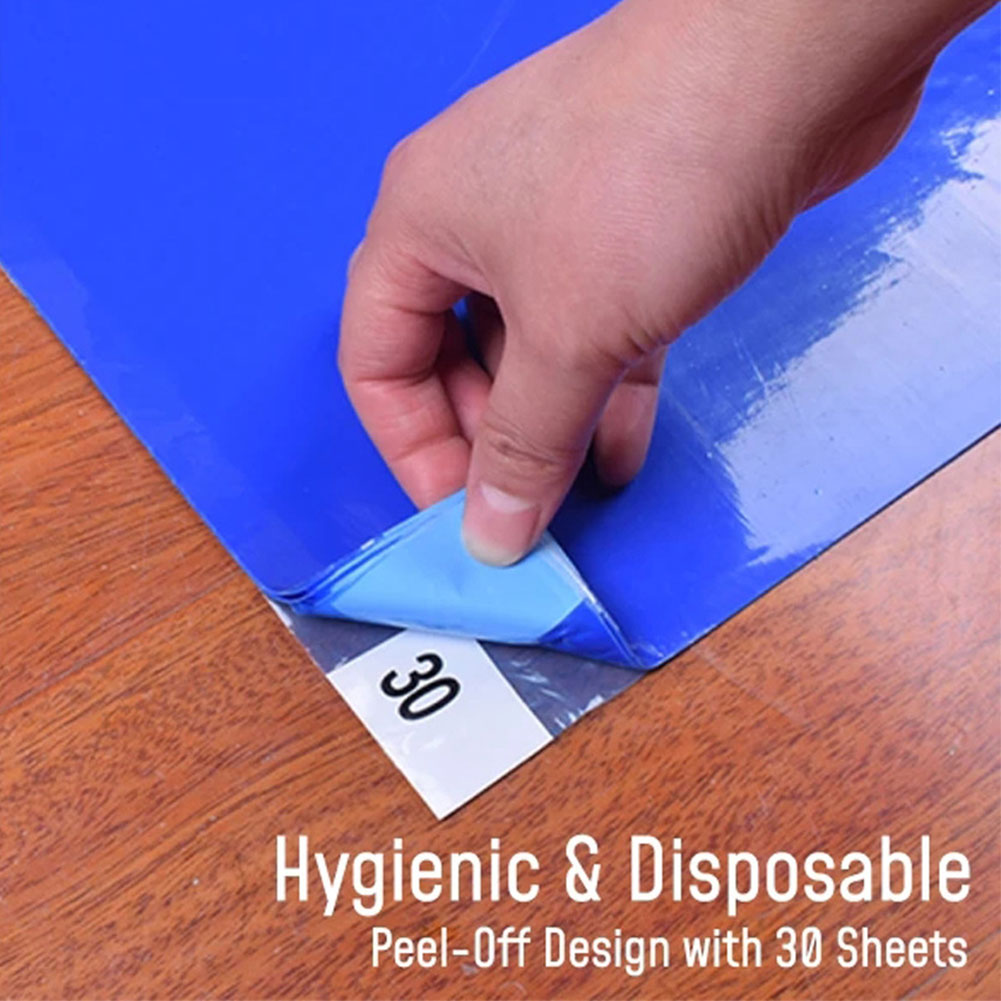 30 Sheet Peelable Dirt Grabbing PVC Non Bacterial 4Layer Self Adhesive