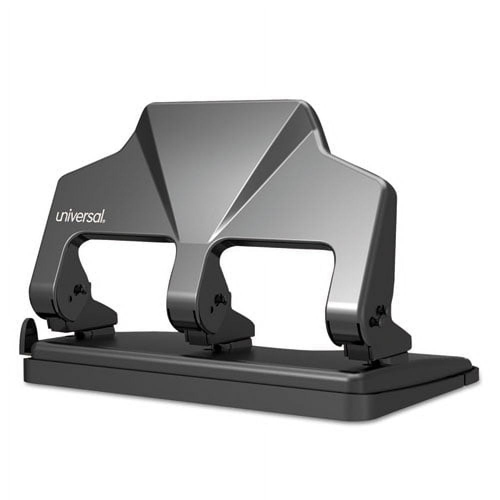 30-Sheet Three-Hole Power Assist Punch, 7 mm Holes, Black 30-Sheet Three-Hole Power Assist Punch, 7 mm Holes, Black