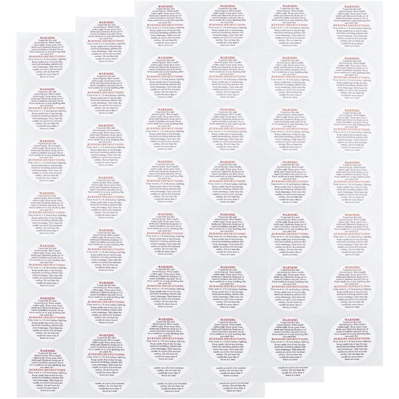 30 Sheet totallu 840Pcs 1.5Inch Warning Labels Candle Warning Labels Candle Jar Wax Melting Safety Stickers Container Stickers for Candle Jars Tins and Container DIY