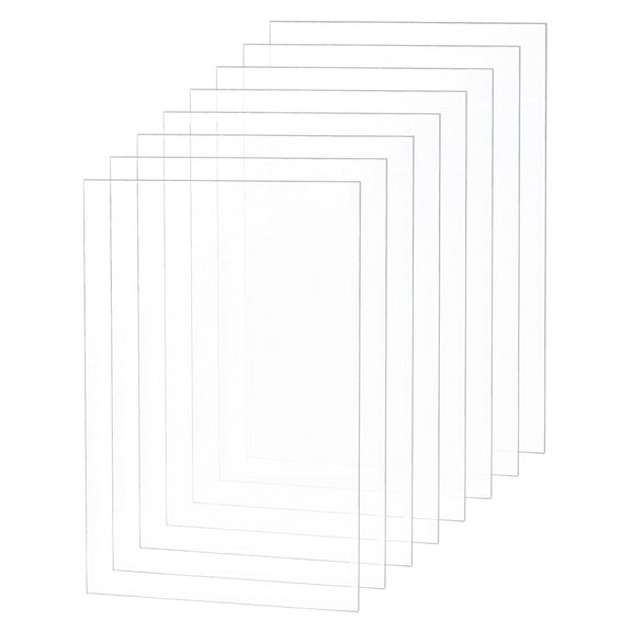 30 Sheets 0.4mm Plexiglass Picture Frame 5x3 Inch Replacement Transparent Acrylic Sheet 5x3 Inch Glass Clear Protective Sheets DIY