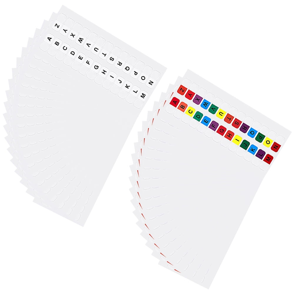 30 Sheets Alphabet Index Stickers Emblems Reading Tabs The Office