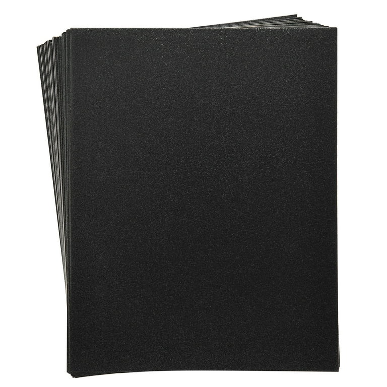 Bright Creations 30 Sheets Double-Sided Black Glitter Cardstock Paper for DIY Crafts, Card Making, Invitations, 300gsm, 8.5 x 11 in