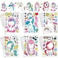 thumbnail image 1 of 30 Sheets Cute Unicorn Face Stickers for Kids Girls, DIY Make Your Own Unicorn Sticker Sheet for Unicorn Party Favor Supplies, Party Bag, Unicorn Craft, Unicron Brithday Decoration Gift for Kids Girls, 1 of 9