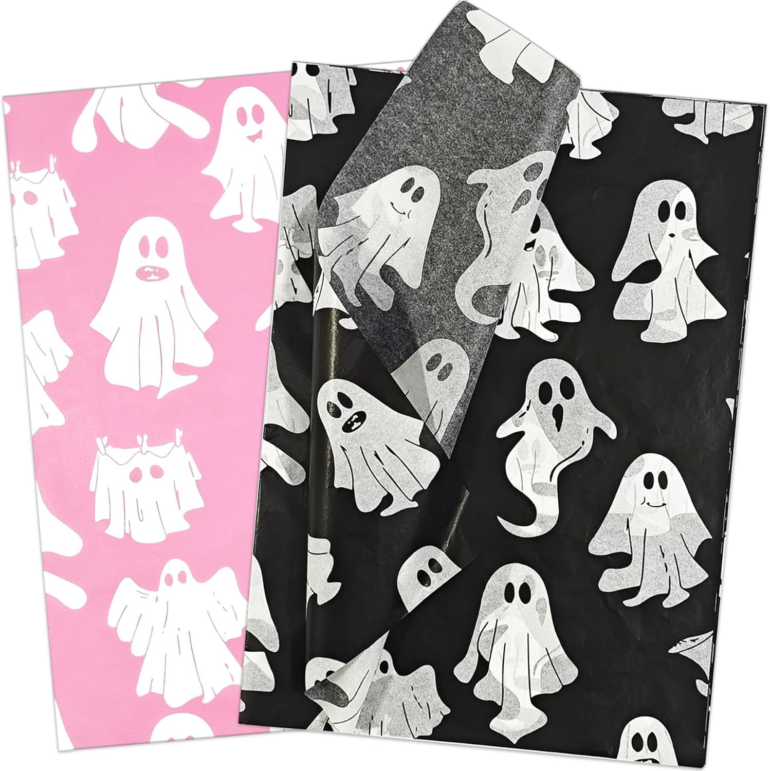 Hjvvr 20 Sheets 50cmx35cm Wrapping Paper Skull Rose Halloween Themed Tissue Paper