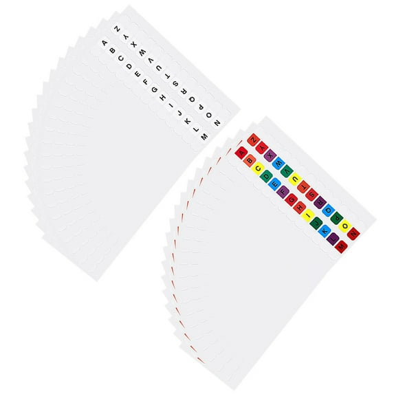 30 Sheets Index Sticker Page Markers Alphabet Note Tabs Student