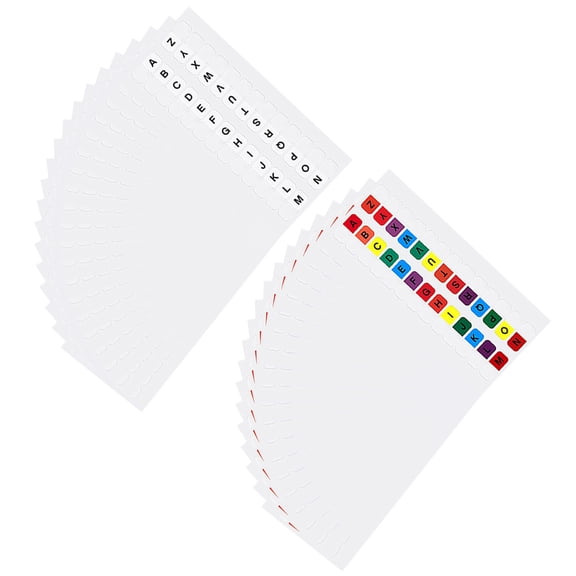 30 Sheets Alphabet Index Sticker Tabs for Note Marking, Student Study Organizers, Page Markers