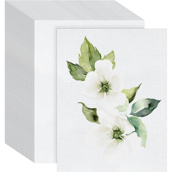 30 Sheets Linen Textured Paper, 8 1/2 x 11" Blank White Printer Paper for Invitation Cards Making Office Printing Crafting Scrapbook DIY Projects, 92 lb Cover