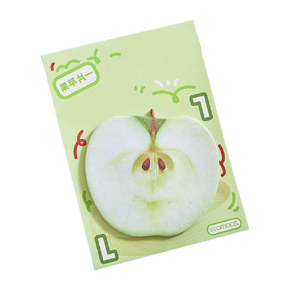 30 Sheets Lovely Sticky Note Simple Memos Pad Easy to Write Artistic Fruit Note Pad Fruit Series Sticky Notes