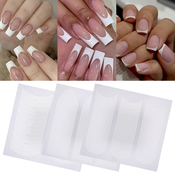 30 Sheets Nail Art Stickers 6x6.5x0.02cm White Paper Nail Decals DIY Decorations