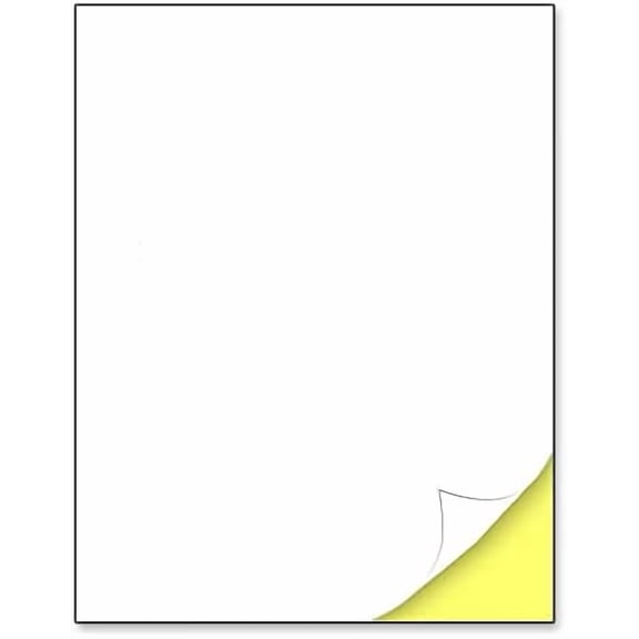 30 Sheets, Printable White Sticker Paper, Laser/Inkjet Printing - Matte, Letter Size (8.5" x 11")