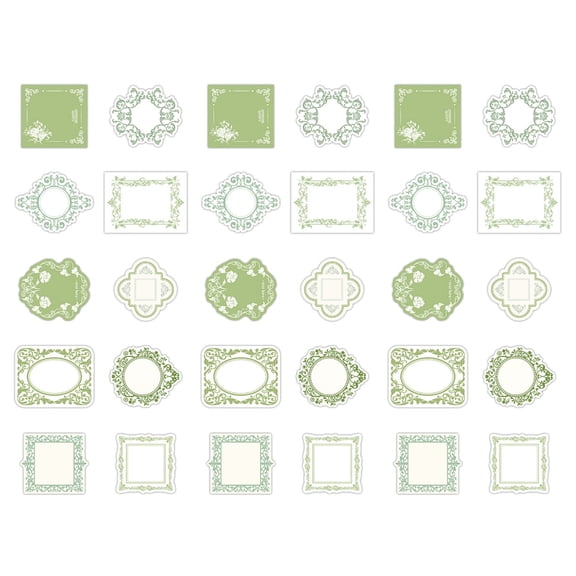 30 Sheets Retro Memos Pad Craft Paper Framework Notepads Decoration Paper Message Notes Paper for Student