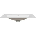 thumbnail image 1 of 30" Single Bathroom Vanity Top with White Basin, 3-Faucet Holes, Ceramic, Predrilled Holes (Basin without Cabinet), 1 of 8