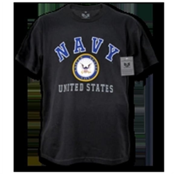 30 Single Tee Us Navy Classic, Black, Large