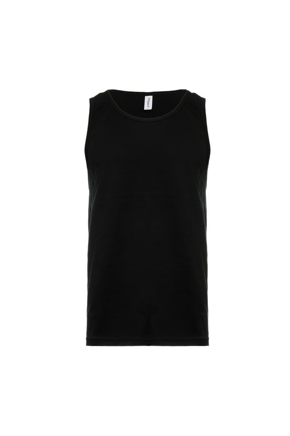 30 Singles Ring-Spun Fabric Tank Top - Black XL