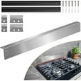 thumbnail image 1 of 30" Slide-in Range Rear Filler Kit,Stove Gap Filler Strip, Stainless Steel Backsplash for Stove, Stove Trim Kit with Most Brands Between Stove and Backsplash(Silver) With 2 PCS Stove Gap Covers, 1 of 7