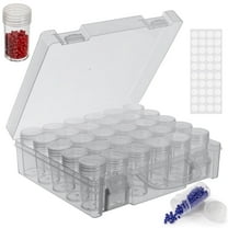 30 Slots Bead Organizer Box, Diamond Painting Storage Containers, Bead Storage Containers Plastic Diamond Painting Art Accessories Boxes Small Clear Embroidery Box for Craft Rhinestones Beads(1 Pack)
