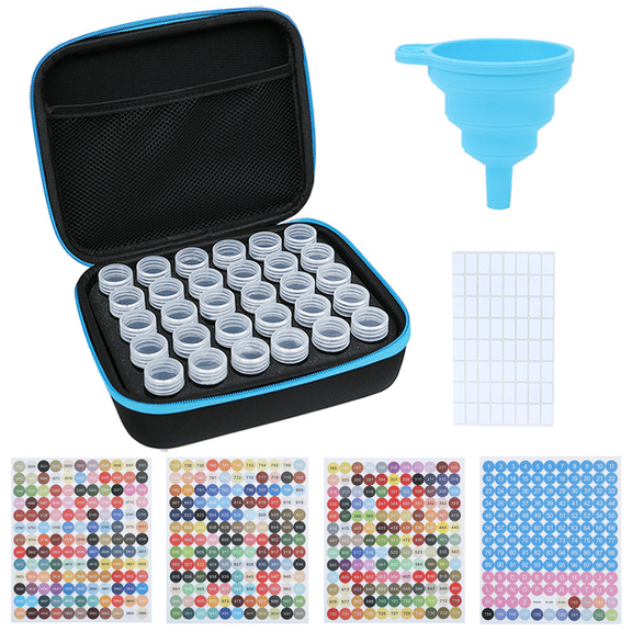 30 Slots Seed Storage Organizer Case,Portable Seed Storage Box with Zipper Bag,Seed Storage Container for Flower Plants Vegetable Garden-blue