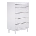 thumbnail image 1 of 30" Solid Wood 6-Drawer Chest with Gallery - White, 1 of 5